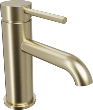 Blaufoss Round EcoStart Standard-Waschbecken Armatur: Brushed Champagne Gold