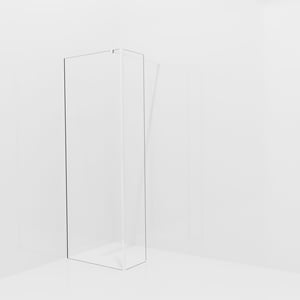 Balmani Modular inloopdouche met vaste zijwand: 80 x 200 cm, Helder glas, Glanzend chroom profielen