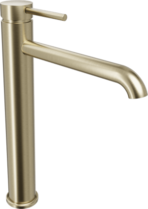 Blaufoss Round robinet de lavabo réhaussé Brushed Champagne Gold