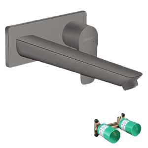 Hansgrohe Talis E inbouw wastafelkraan Brushed Black Chrome incl. inbouwelement