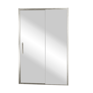 Balmani Senses Design douche schuifdeur rechts 160 cm x 210 cm Reflex spiegelglas, Brushed CoolMetal profielen