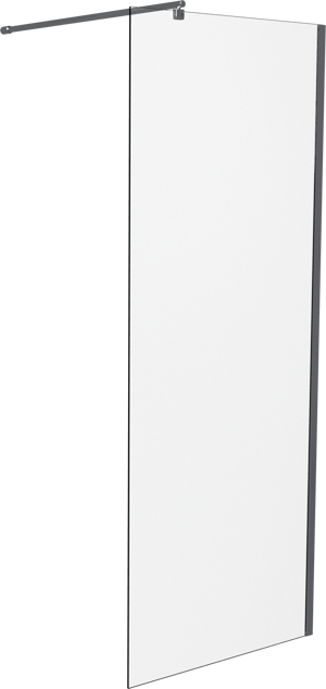SanyOne Walk-In Dusche: 80 x 195 cm, Klarglas, Chrom Profil, glänzend