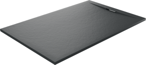 Luca Varess Fusion douchebak 140 x 90 cm composietmarmer Mat Zwart