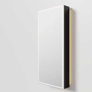 Balmani Mara armoire de toilette lumineux et anti-buée 45 x 100 cm Noir Mat