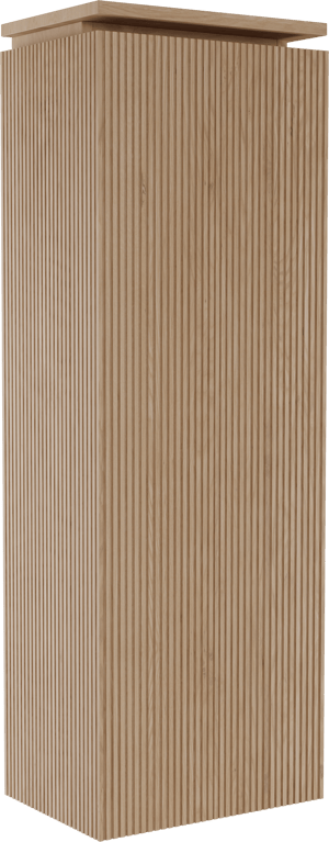 Balmani Eclips Ribs zwevende kolomkast links natuur eiken 44 x 32 x 130 cm vert. sym. groef