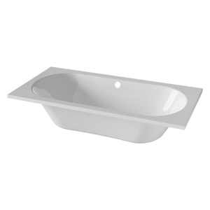Luca Varess Rosala 2-Personen-Einbaubadewanne: 180 x 90 cm, Acryl, Weiß Glänzend