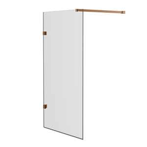 Luca Varess Solid Badewannenabtrennung 80 cm Klarglas gebürstet Rosegold Profil