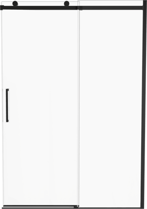 Luca Varess Boltano Dusche Schiebetür 140 cm x 200 cm Klarglas matt Schwarz profil