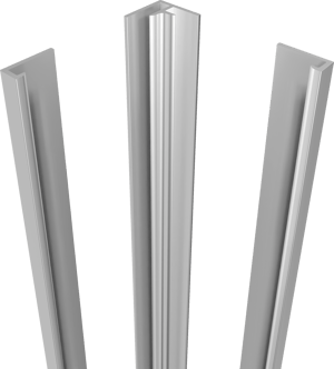 Luca Varess Artdeco  profielenset voor douchewandbekleding 244 cm mat chroom