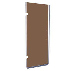 Balmani Modular Panneau en verre et joints pour porte de douche 841 mm Bronze, coating inclus