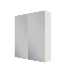 Linie Montro Spiegelschrank Bad: 70 x 75 cm, Weiß matt