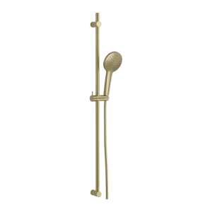 Blaufoss Round douchestang 100 cm met douchekop 12 cm 3 straalfuncties Brushed Champagne Gold
