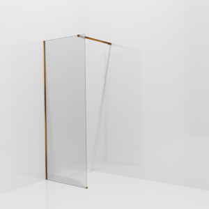 Balmani Modular inloopdouche: 80 x 200 cm, Ribs met coating, Brushed Rosegold profielen