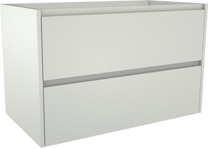Storke Seda hängender Waschbeckenunterschrank: 95 x 52 cm, Weiß matt, 2 Schubladen