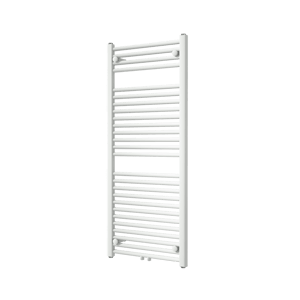 Vipera Kanza enkele handdoekradiator 50 x 120 cm centrale verwarming mat wit zij- en middenaansluiting 691W