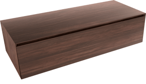 Balmani Mitra Elements hängender Waschbeckenunterschrank: 120 x 50 cm, amerikanischer Nussbaum, 1 Schublade