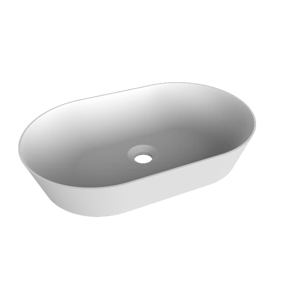 Balmani Still waskom matte Solid Surface ovaal 54 x 34 cm