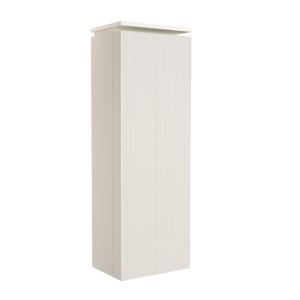 Balmani Ecilps Ribs zwevende kolomkast links Sandbeige 44 x 32 x 130 cm vert. sym. groef