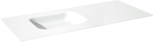 Balmani Tablo Arcato asymmetrisch linkse wastafel matte Solid Surface 135 x 55 cm, exclusief crepine