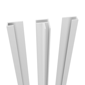 Linie lot de profilés d'angle + profilés latéraux pour panneau mural salle de bain 260 cm blanc mat