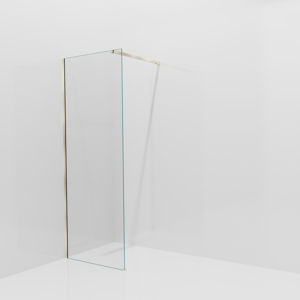 Balmani Modular Walk-In Dusche: 80 x 200 cm, Klarglas, Profil Brushed Champagne Gold