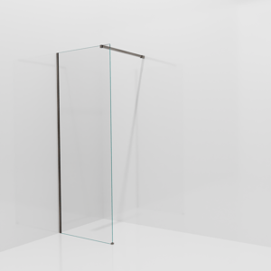 Balmani Modular inloopdouche: 80 x 200 cm, Extra helder glas met coating, Brushed GunMetal profielen