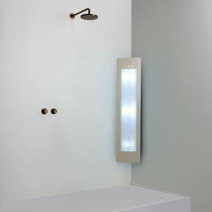 Sunshower Plus M d'angle en saillie en sand white avec lumière infrarouge et UV