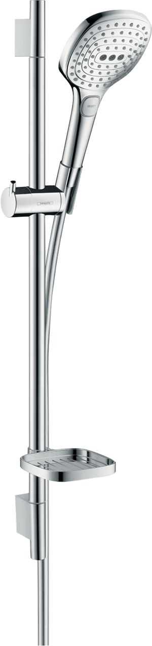 Hansgrohe Raindance Select E120 douchestang met douchekop 12cm 3 straalfuncties glanzend chroom