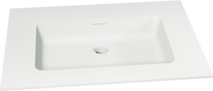 Storke Mata enkele wastafel matte solid surface 75 x 52 cm