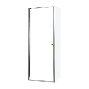 Luca Varess Kuresa douchehoek met draaideur met vaste zijwand 80 x 90 x 200 cm helder glas en glanzend chroom profielen