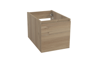 Storke Edge hängender Waschbeckenunterschrank: 35 x 52 cm, Eiche rustikal, 1 Schublade