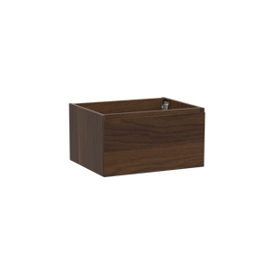 Storke Edge hängender Waschbeckenunterschrank: 65 x 52 cm, Nussbaum, 1 Schublade
