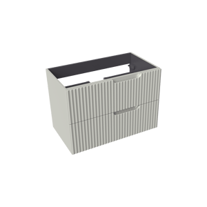 Linie Ribbo zwevende wastafelonderkast 80 x 46 cm greige 2 lades