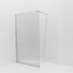 Balmani Modular Walk-In Dusche: 120 x 200 cm, Ribs, inklusive Coating, Profil Brushed Champagne Gold