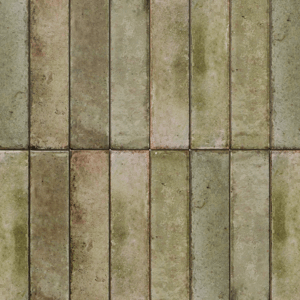Carruzo Volcan keramische wandtegels 32 stuks 6x25cm Oliva