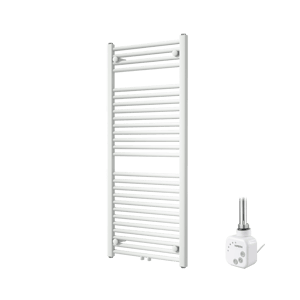 Vipera Kanza sèche-serviettes Simple 50 x 120 cm chauffage électrique blanc mat raccordement latéral et central possible 500W, résistance incluse