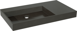 Storke jura asymmetrisch linkse wastafel mat kwarts 80 x 46 cm