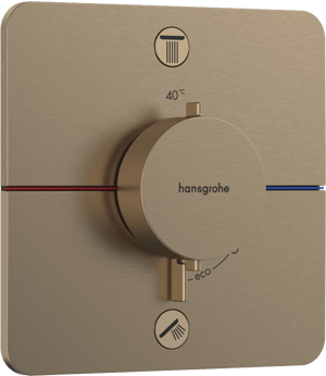 Hansgrohe Showerselect Comfort Q inbouw thermostaat 2 uitgangen Brushed Bronze