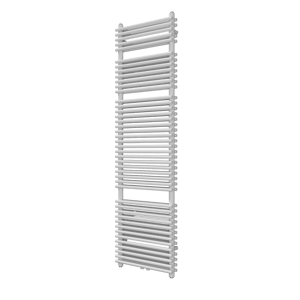 Vipera Alegria dubbele handdoekradiator 50 x 180 cm centrale verwarming mat wit zij- en middenaansluiting 1.688W