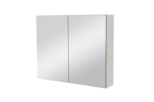 Balmani Mitra Spiegelschrank Bad: 90 x 72 cm, Weiß matt