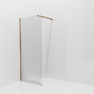 Balmani Modular Walk-In Dusche: 90 x 200 cm, Ribs, inklusive Coating, Profil Brushed Rosegold