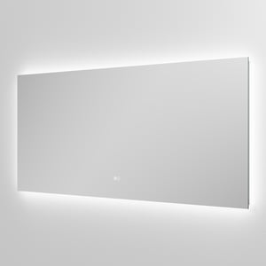 Balmani Giro Touch rechteckig Badezimmerspiegel 150 x 65 cm mit Spiegelbeleuchtung und Anti-Beschlag Spiegelheizung