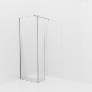 Balmani Modular Walk-In Dusche mit fester Seitenwand: 80 x 200 cm, Ribs, inklusive Coating, Profil Brushed Inox