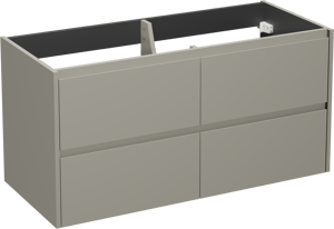 Storke Seda meuble sous-lavabo suspendu 120 x 52 cm soie grise 4 tiroirs