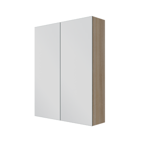 Linie Montro Spiegelschrank Bad: 60 x 75 cm, Eiche hell
