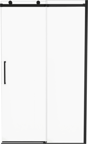 Luca Varess Boltano Dusche Schiebetür 120 cm x 200 cm Klarglas matt Schwarz profil