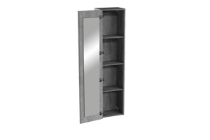Storke Edge zwevende badkamerkast met spiegel beton donkergrijs 40 x 30 x 170 cm