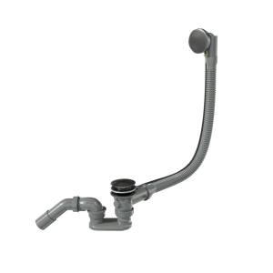 Santeg Unibath Flat Badewannen-Ablauf mit Überlauf, CoolMetal gebürstet, 70 cm