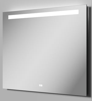 Luca Varess Solia rechteckig Badezimmerspiegel 100 x 75 cm mit Spiegelbeleuchtung und Anti-Beschlag Spiegelheizung