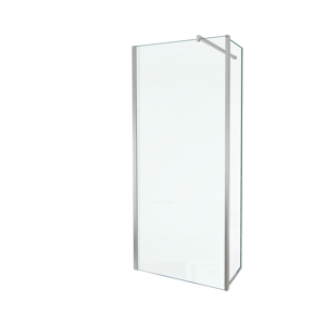Balmani Move Walk-In-Dusche mit beweglicher Seitenwand 90 x 200 cm Klarglas, inklusive Coating, glänzend, chrom Profil
